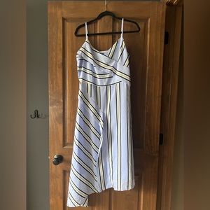 Banana Republic Dress | Baby Blue and Green Striped | Size 14